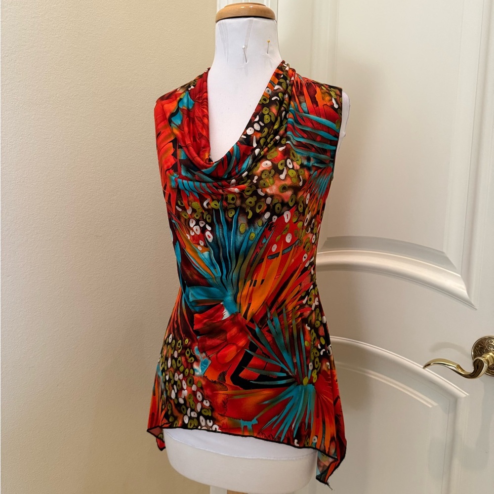 NWOT Vibrant Multicolor Sleeveless knit Top